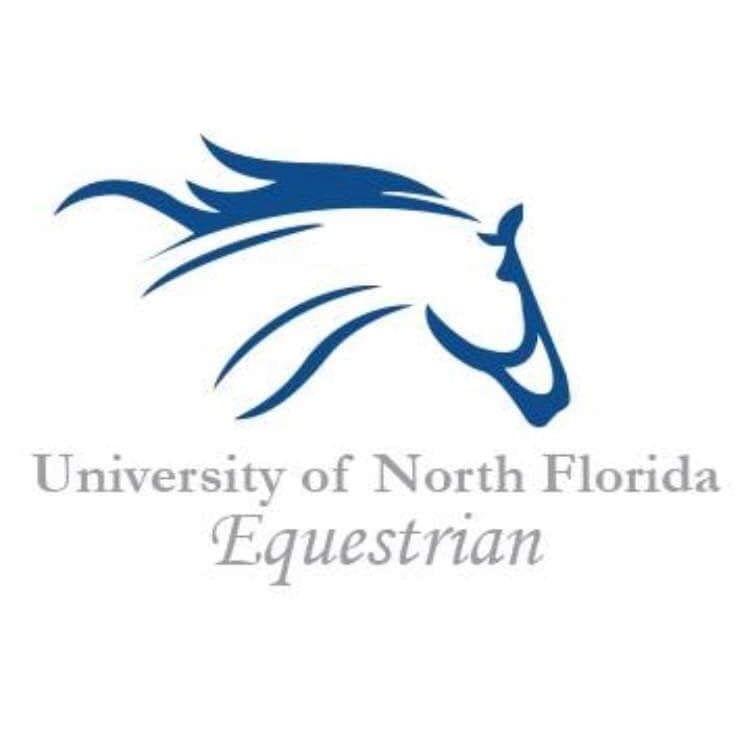 The logo for the University of North Florida (UNF) Equestrian Team.